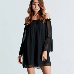Zanzea Black Off-Shoulder Mini Dress